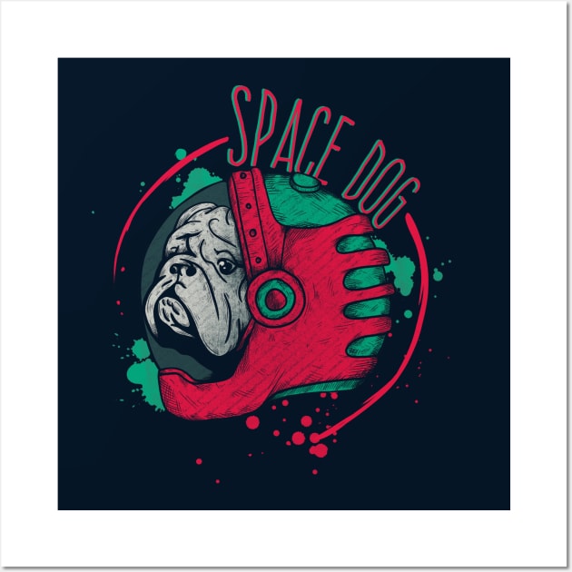 Space dog Wall Art by Jess Adams